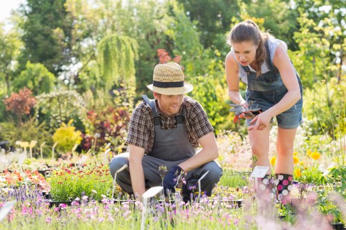 Customer raising a landscaping complaint during an on-site review